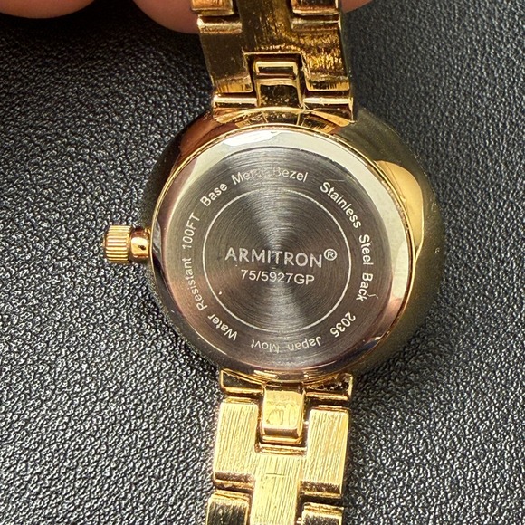 MSRP $70 Armitron 75/5927GP Women\'s Gold Tone Crystal Accented Bracelet Watch main image 6